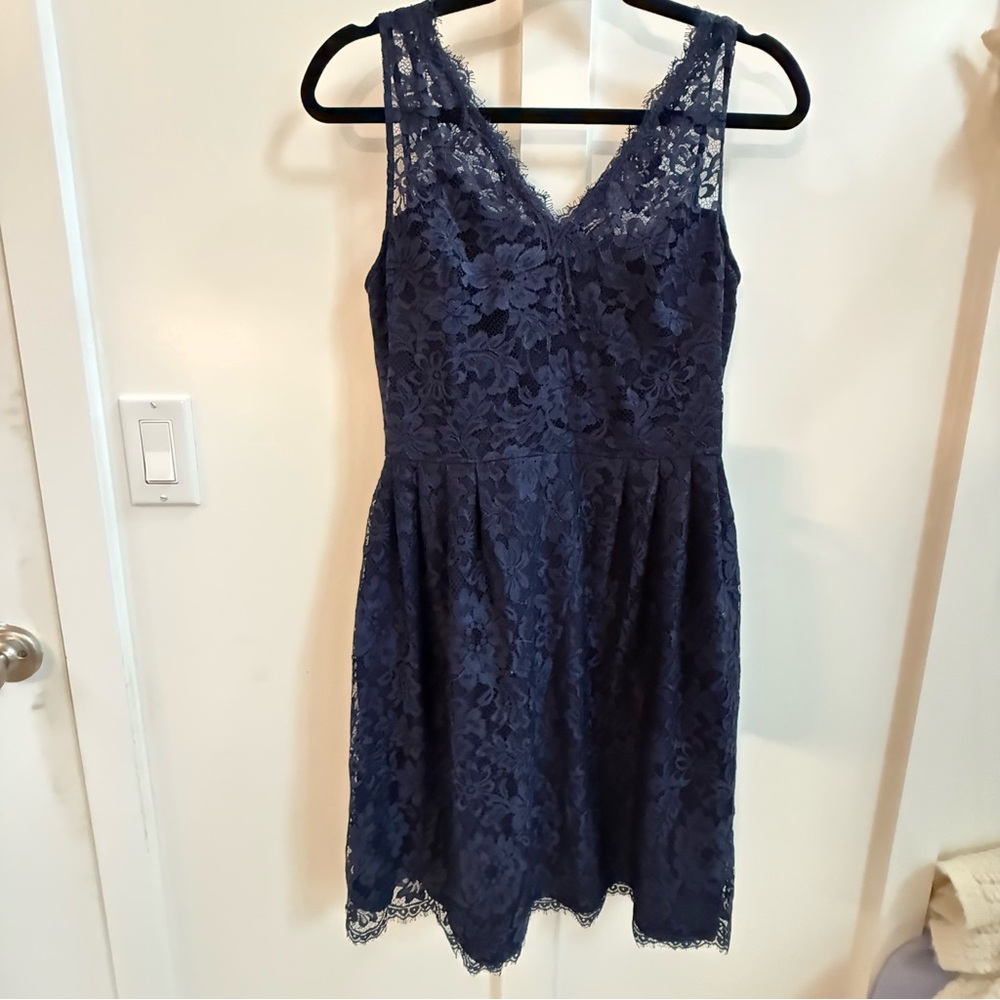 Navy Lace Bridesmaid Dress